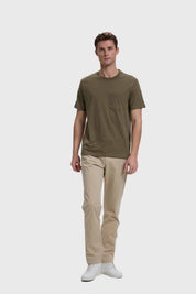 Polera Hombre Básica Con Bolsillo Verde