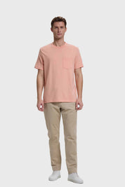 Polera Hombre Básica Con Bolsillo Damasco