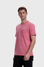 Polera Hombre Básica Con Bolsillo Palo Rosa
