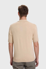 Polera Hombre Textura Linea Beige