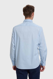 Camisa Hombre Cuello Italiano Celeste