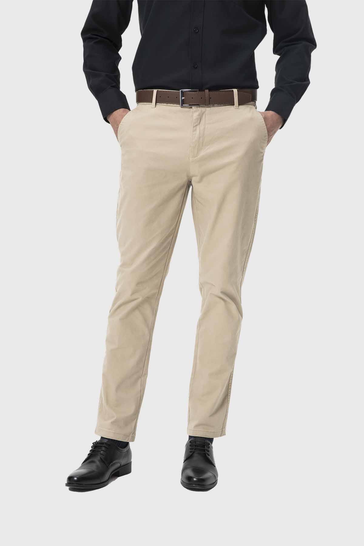 Pantalones Chinos Outfit Pantalón Crema Hombre Outfit Pantalon