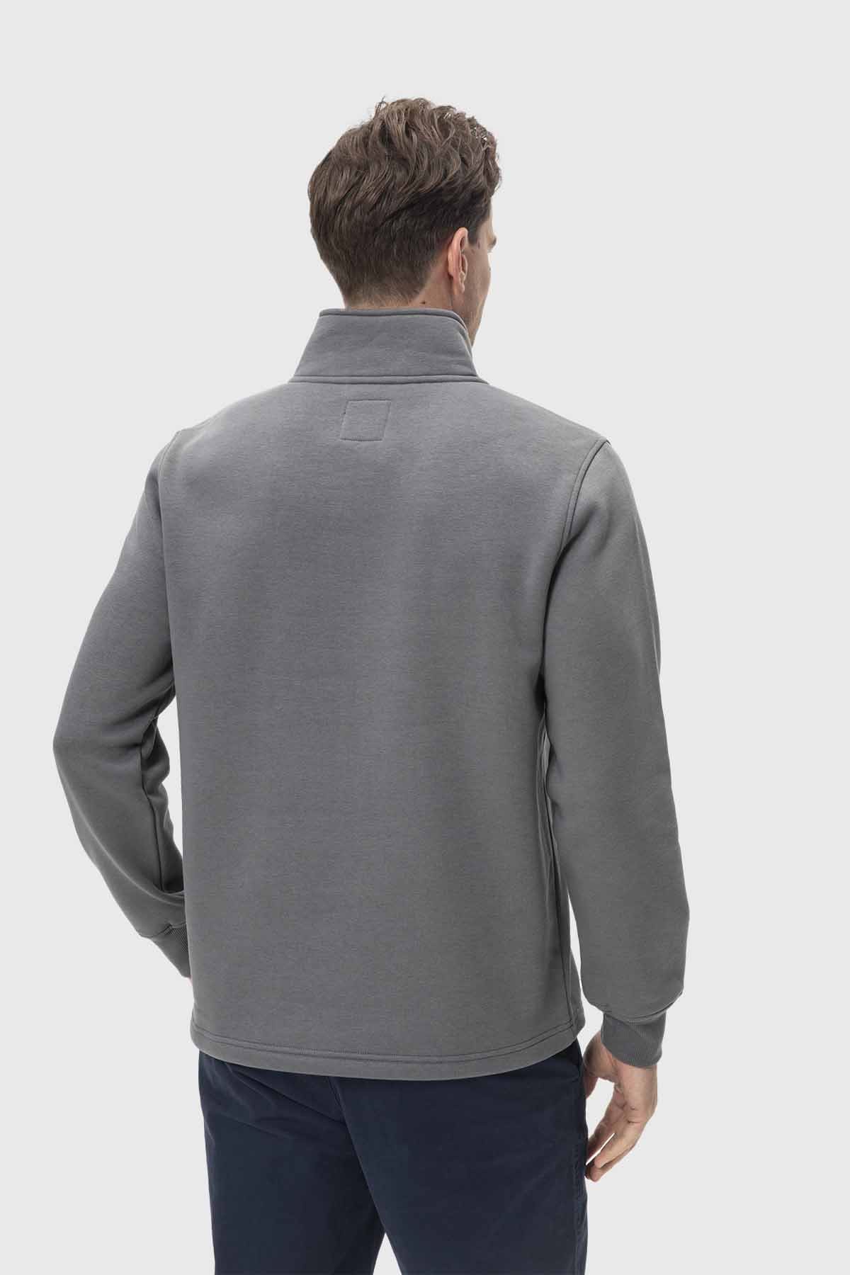 Polerón Hombre Half Gris