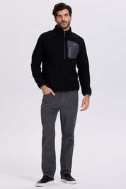 Polar Hombre Medio Con Bolsillo Negro Negro / XXL