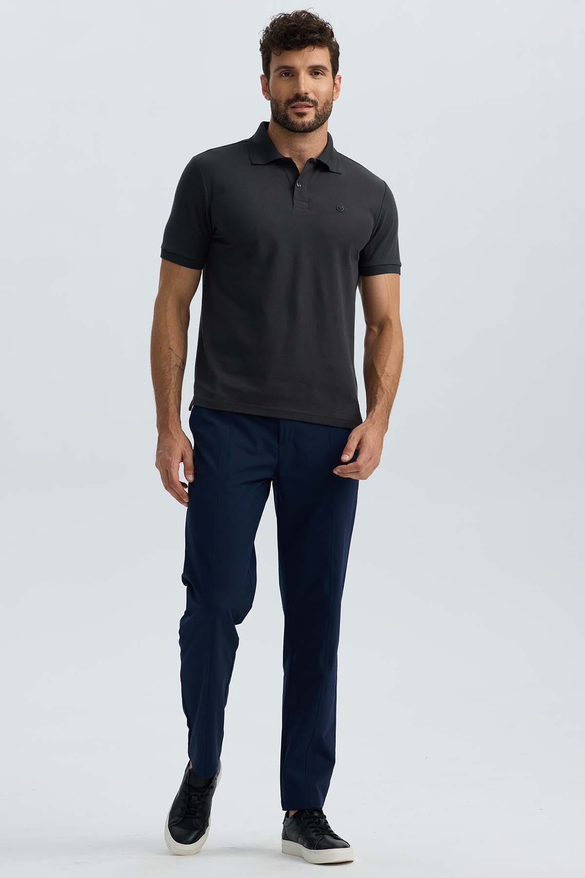 Polera Hombre Costura Negro Negro / XXL