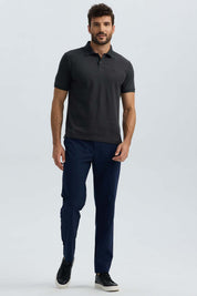 Polera Hombre Costura Negro Negro / XXL