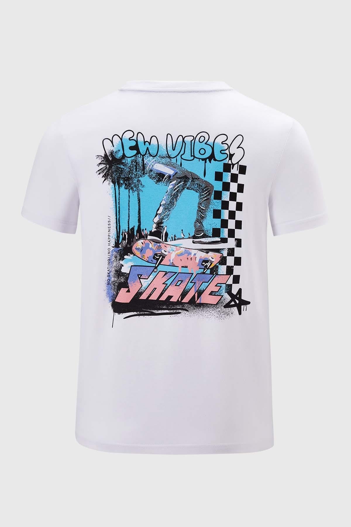 Polera Niño Print Blanco