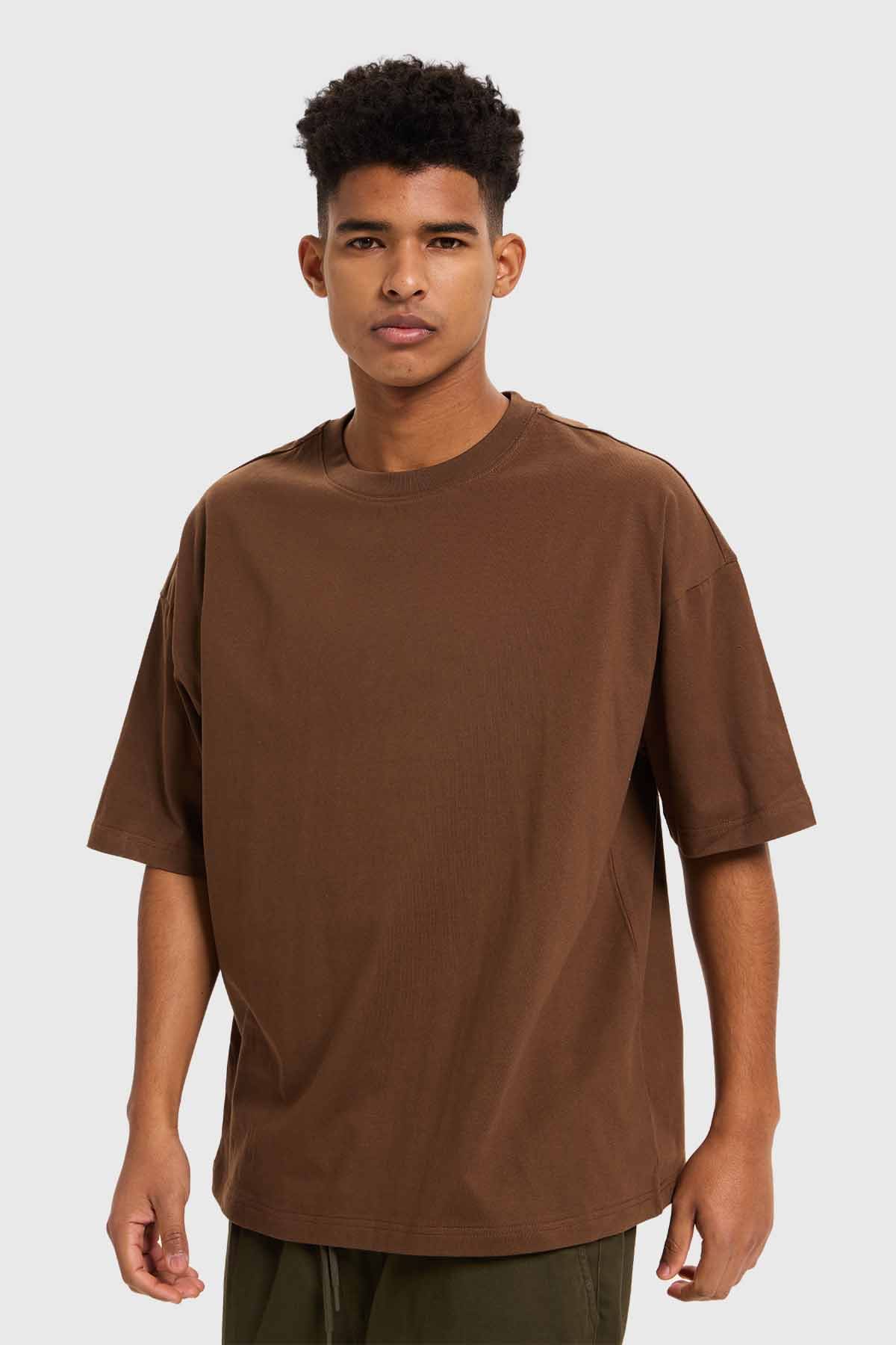 Polera Hombre Oversize Chocolate