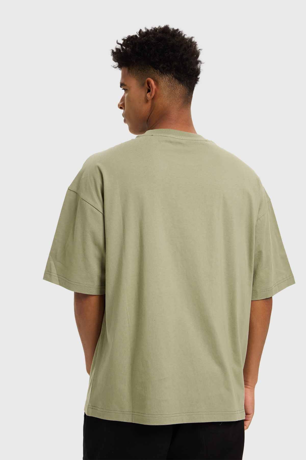 Polera Hombre Oversize Verde Verde Claro / XXL