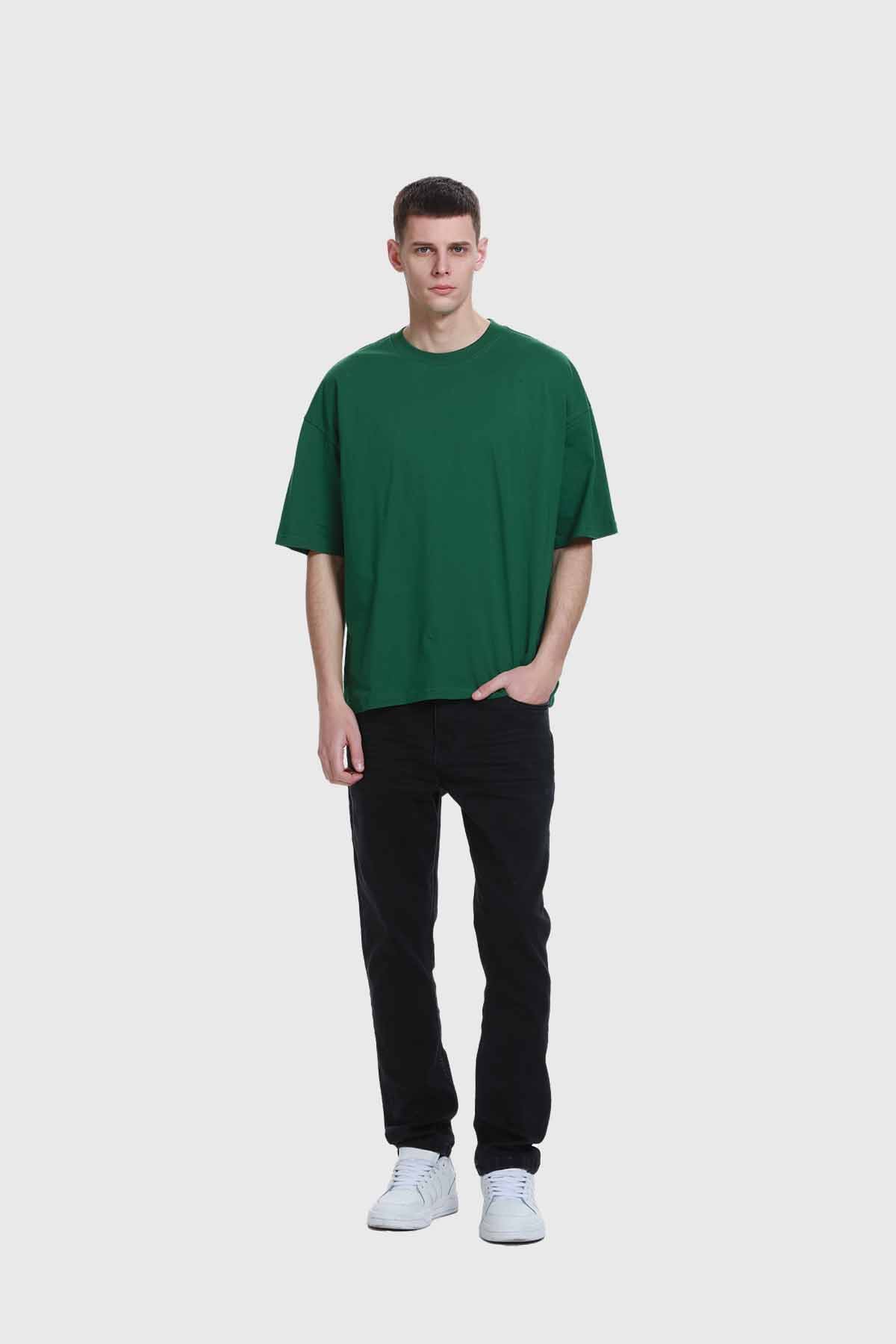 Polera Hombre Oversize Verde Verde / XL