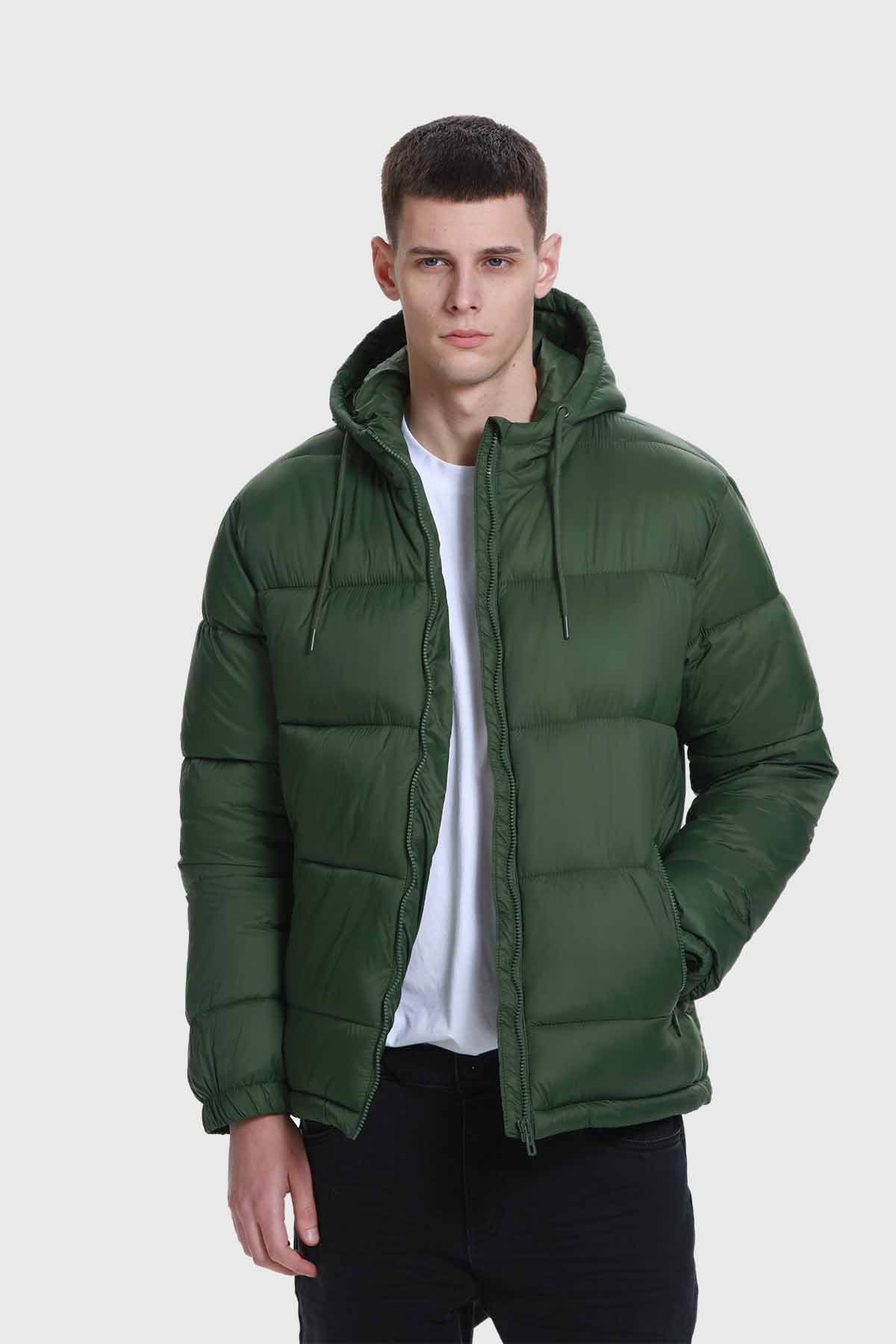 Parka Hombre Básica Verde Verde / XL
