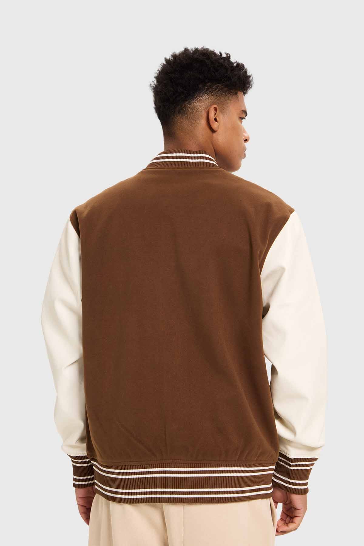 Chaqueta Hombre Varsity Cafe Café / S