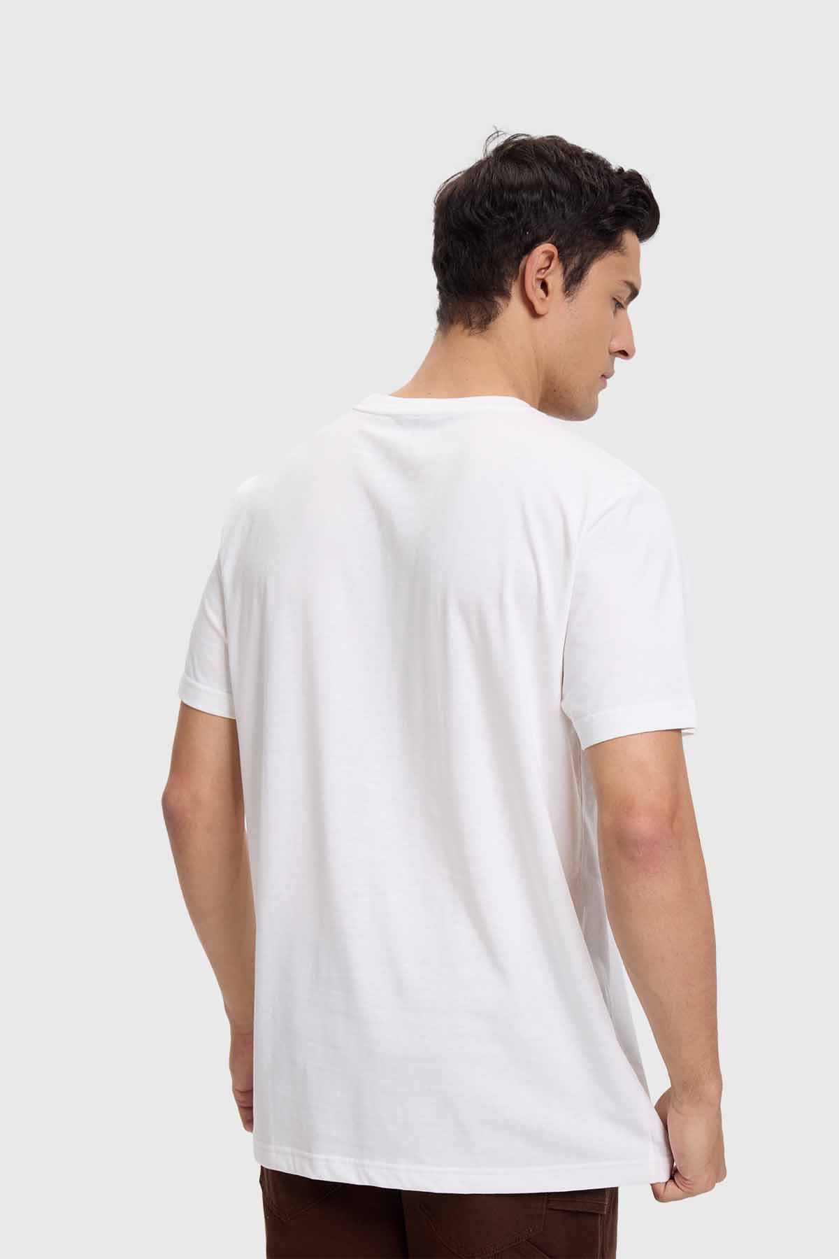 Polera Hombre Sports Basket Blanco Blanco / S