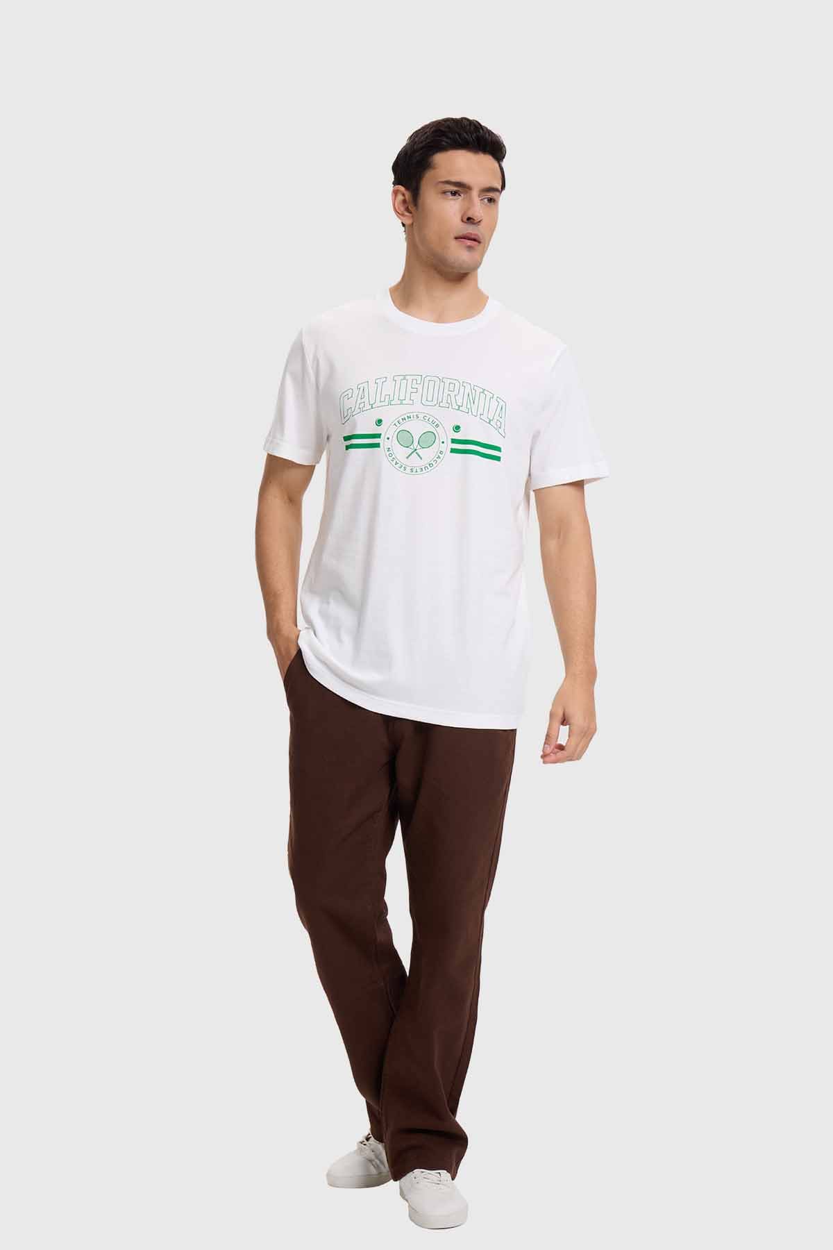 Polera Hombre Sports Basket Blanco Blanco / S