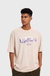 Polera Hombre College Graffiti Beige Beige / M