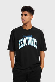 Polera Hombre Print College Negro Negro / XL