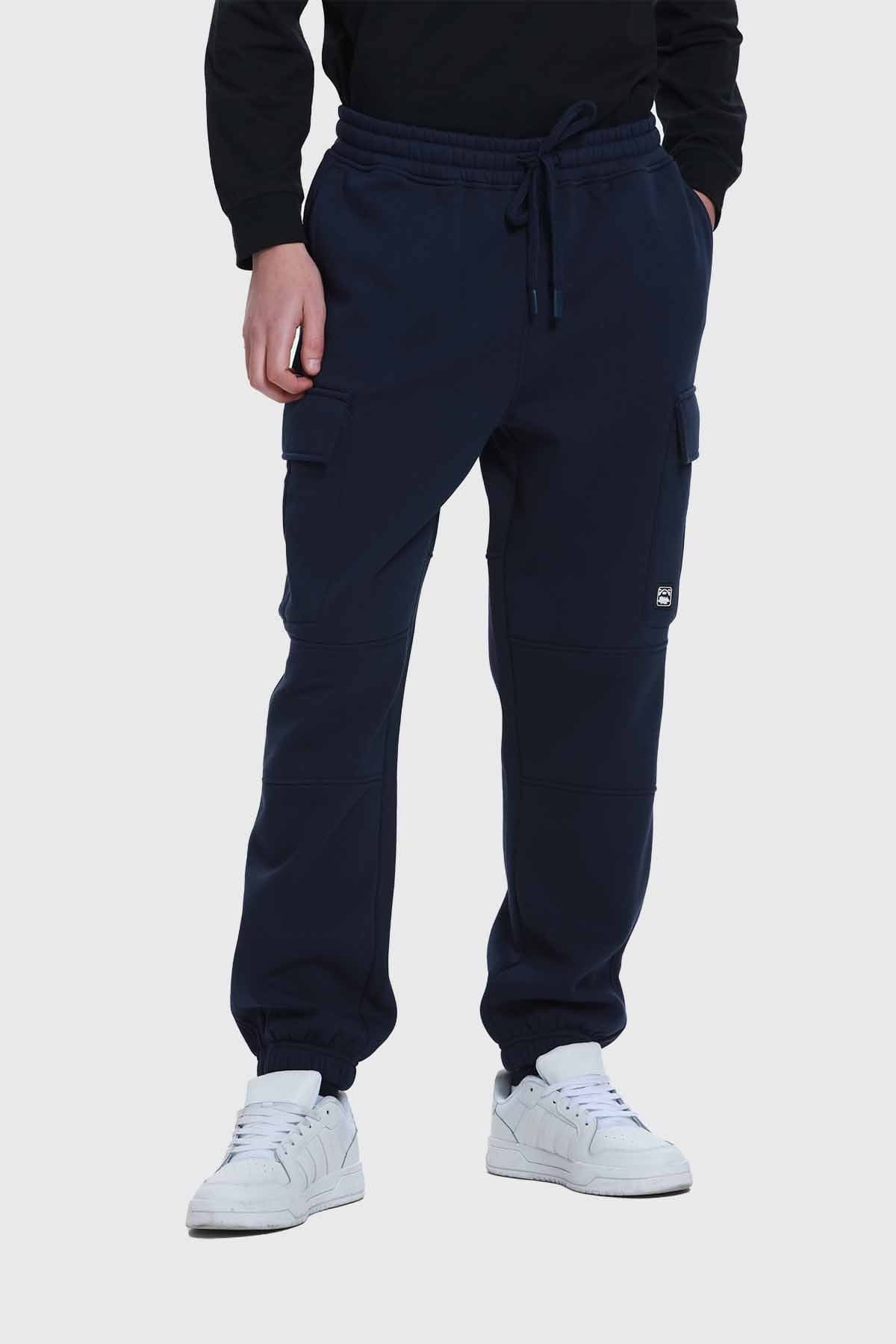 Pantalón jogger cargo azul algodón cómodo – Fashion´s Park