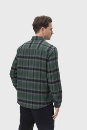 Camisa Hombre Cuadros Verde Verde / L