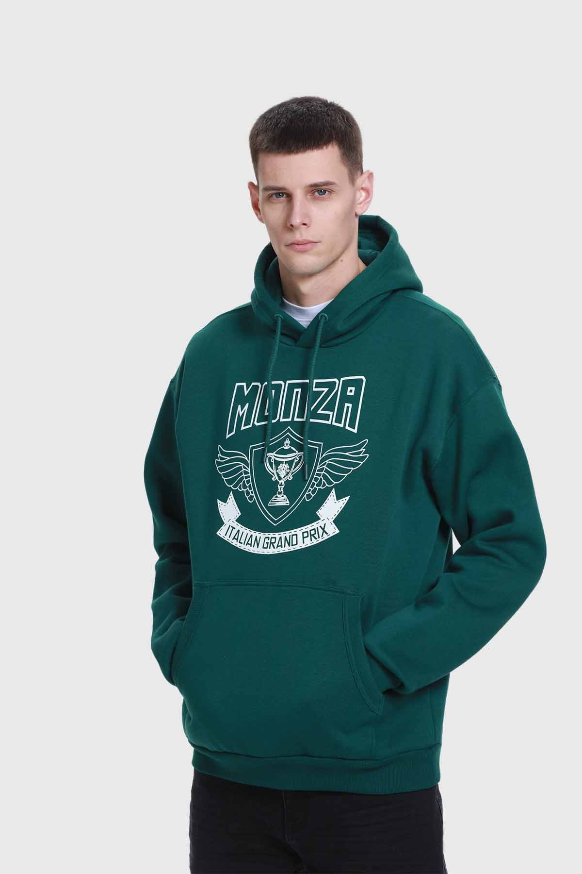 Polerón Hombre Print College Verde Verde / L