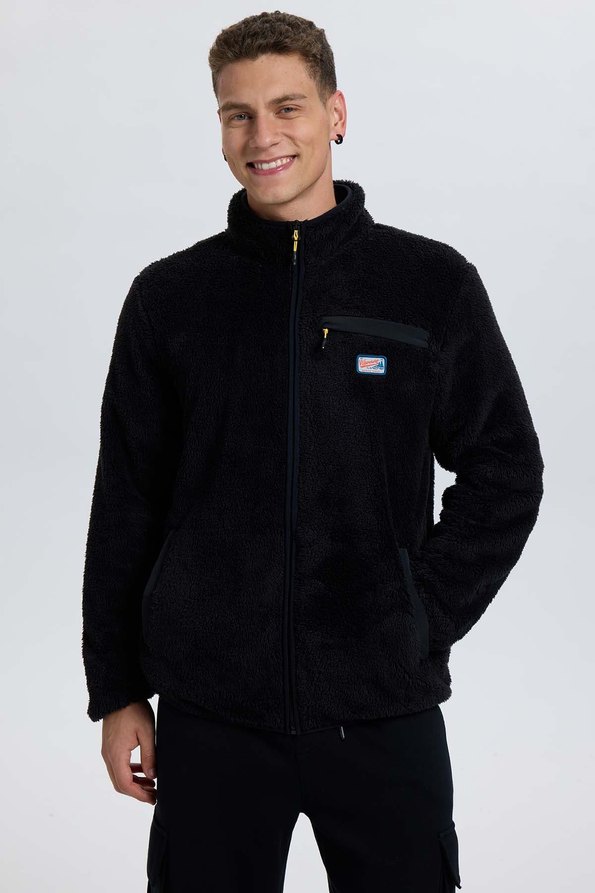 Polar Hombre Bolsillo Aplicación Taslán Negro Negro / XXL