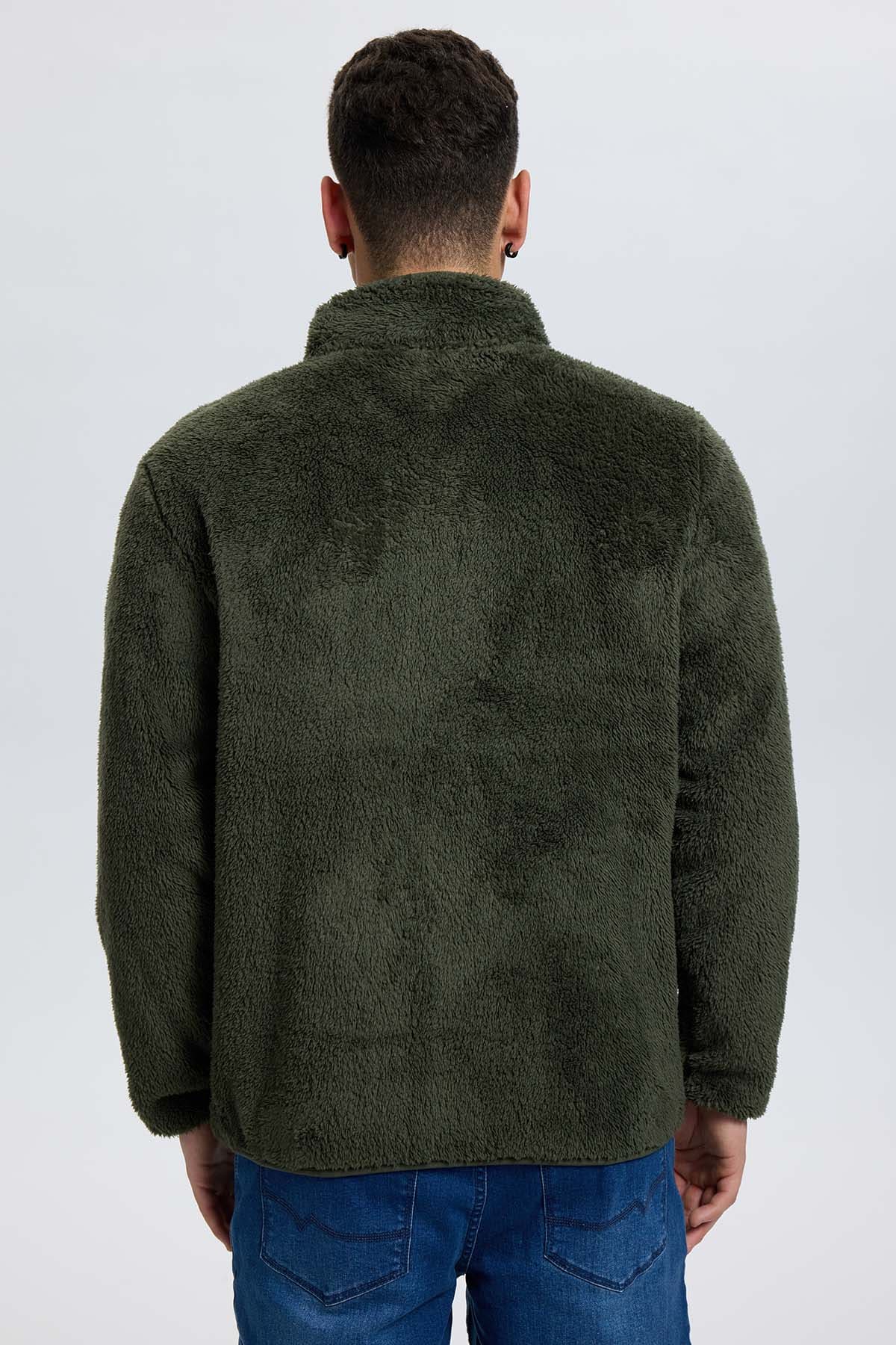 Polar Hombre Bolsillo Aplicación Taslán Verde Verde / XXL