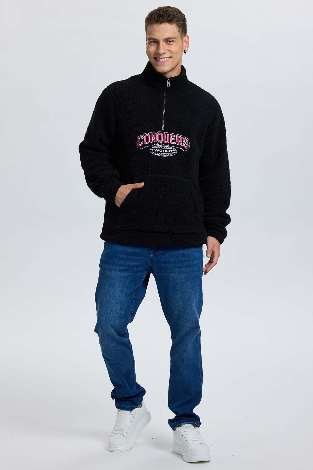 Polar Hombre Half City Negro Negro / XXL