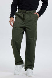 Pantalón Hombre Gabardina Cargo Verde Verde Militar / XXL