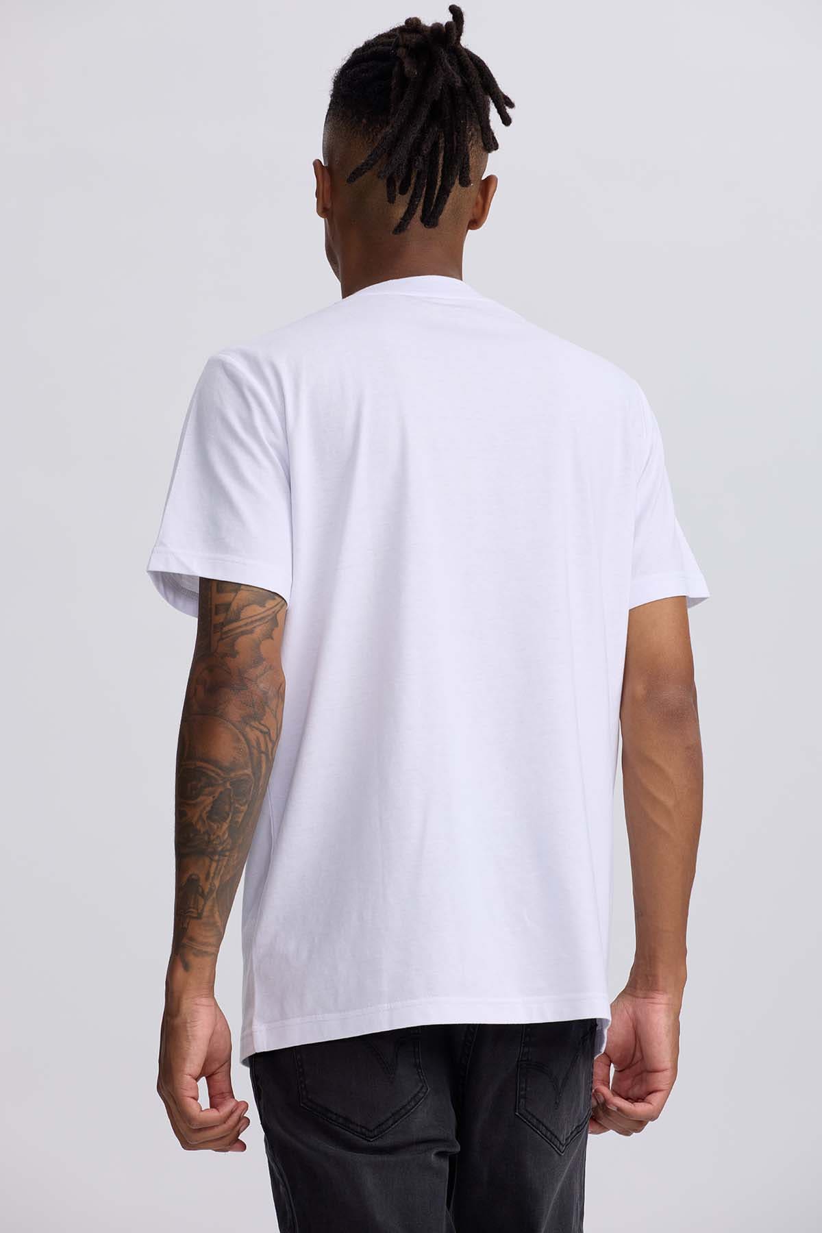 Polera Hombre Bolsillo Contraste Blanco Blanco / XXL