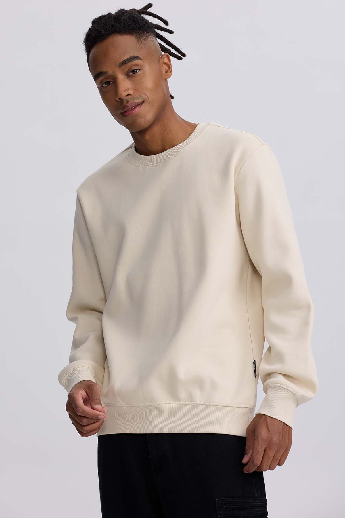 Polerón Hombre Liso Beige Beige / XXL