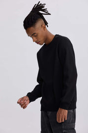 Polerón Hombre Liso Negro Negro / XXL