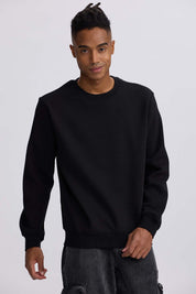 Polerón Hombre Liso Negro Negro / XXL