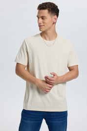 Polera Hombre Long Fit Básica Beige Beige / XXL