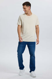 Polera Hombre Long Fit Básica Beige Beige / XXL