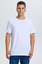 Polera Hombre Long Fit Básica Blanco Blanco / XXL