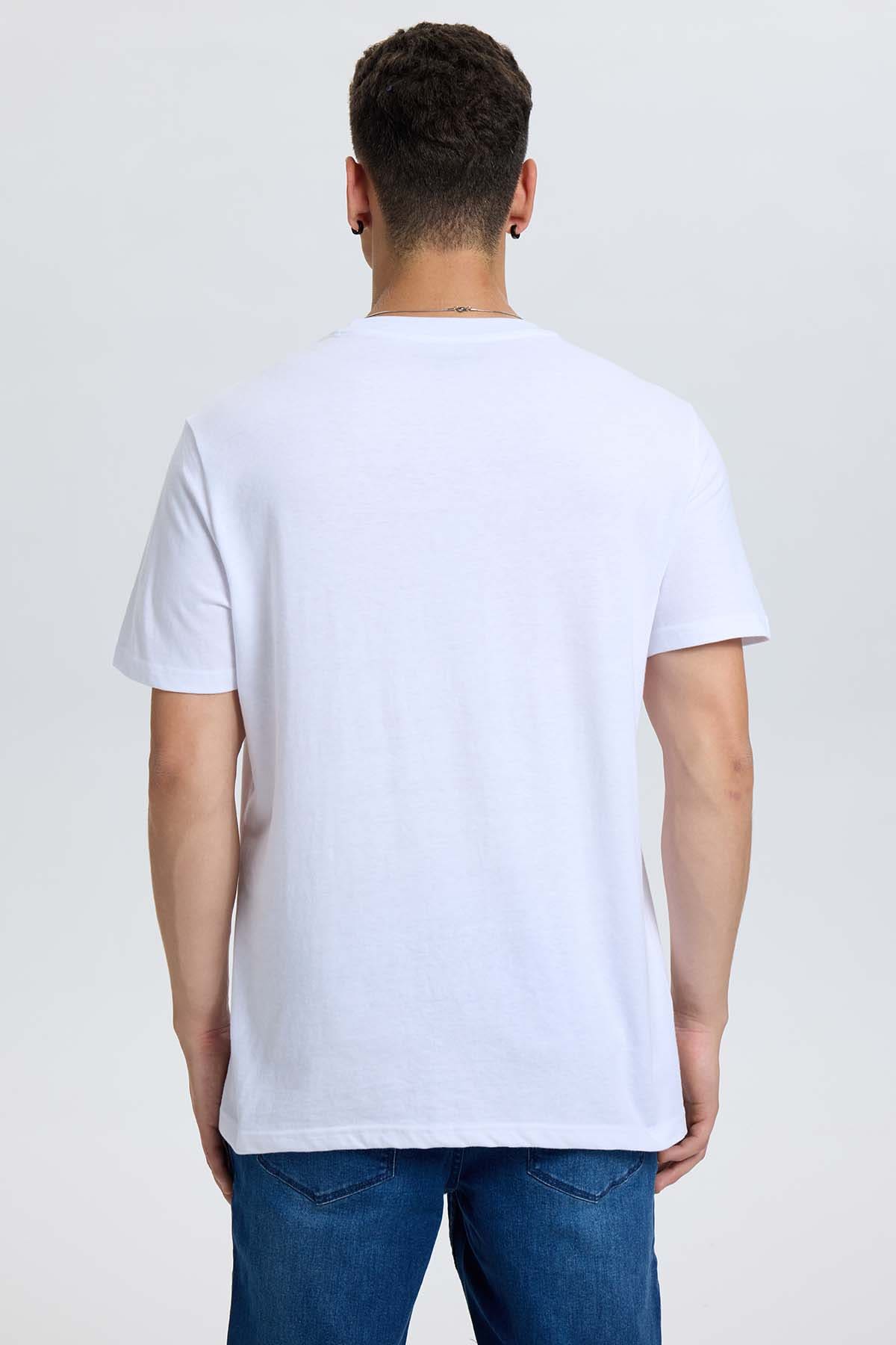 Polera Hombre Long Fit Básica Blanco Blanco / XXL
