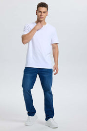 Polera Hombre Long Fit Básica Blanco Blanco / XXL