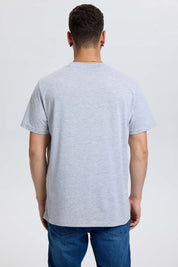 Polera Hombre Long Fit Básica Gris Melange Gris / XXL