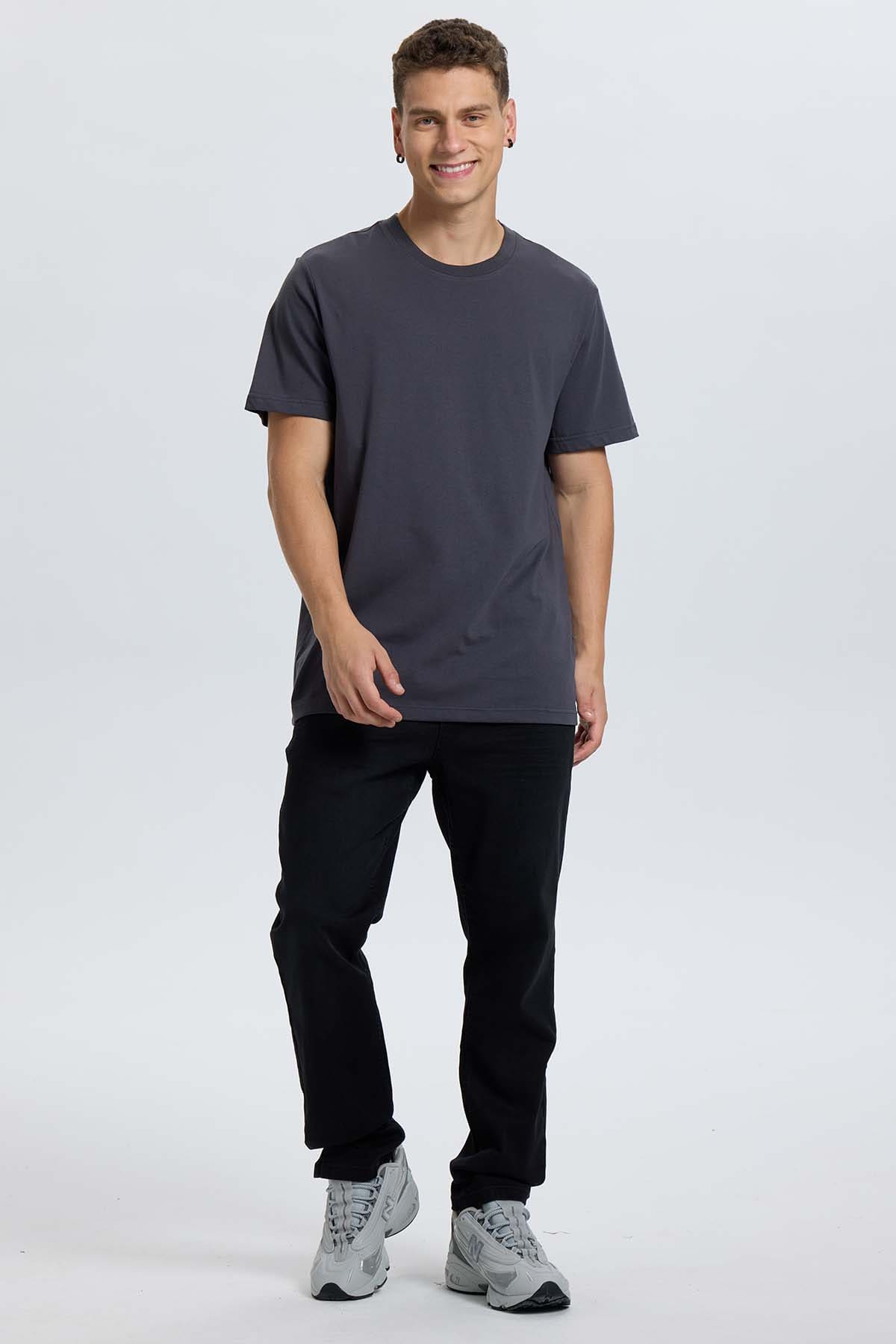 Polera Hombre Long Fit Básica Marengo Gris / XXL