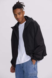 Chaqueta Hombre Cortaviento Negro Negro / XXL