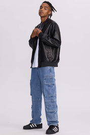 Chaqueta Hombre Bomber Negro Negro / XXL