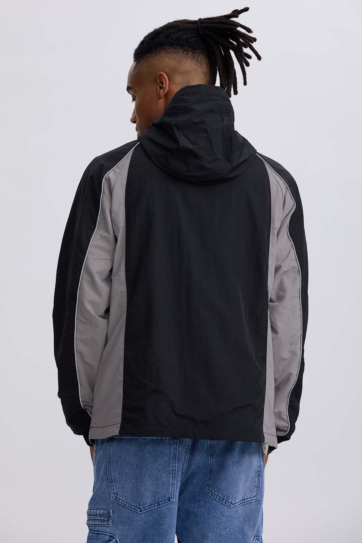 Chaqueta Hombre Cortaviento Negro Negro / XXL
