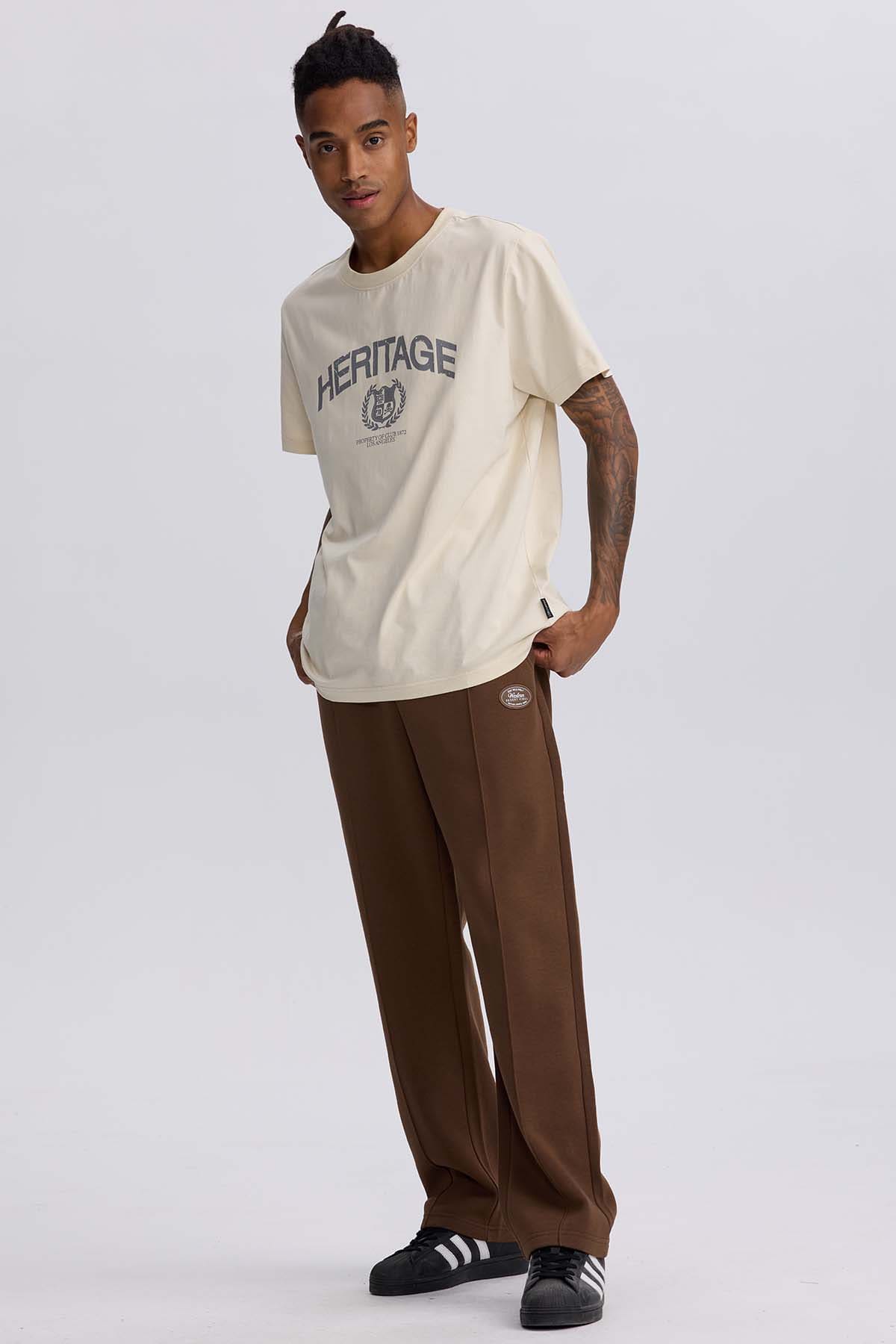 Pantalón Buzo Hombre Calce Recto Chocolate Café / XXL