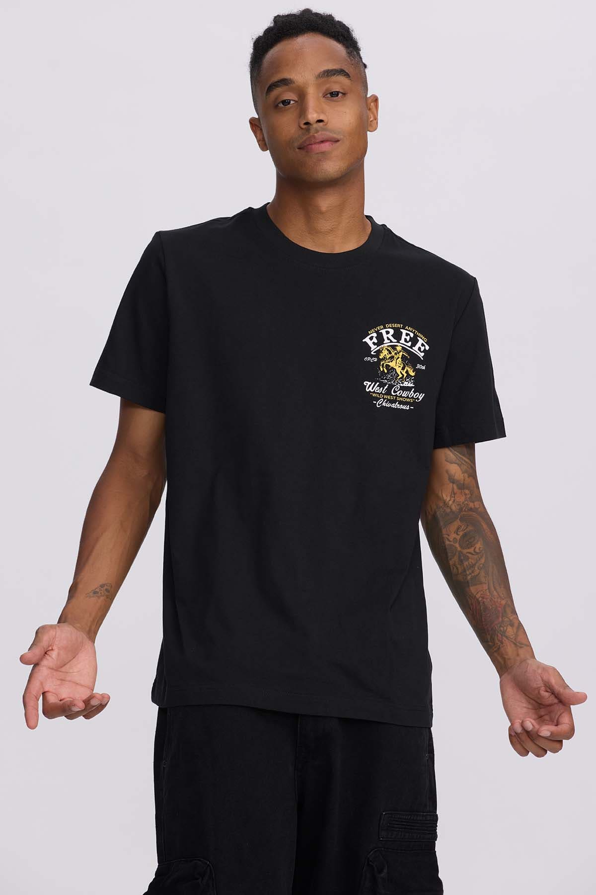 Polera Hombre Doble Print Negro – Fashion´s Park