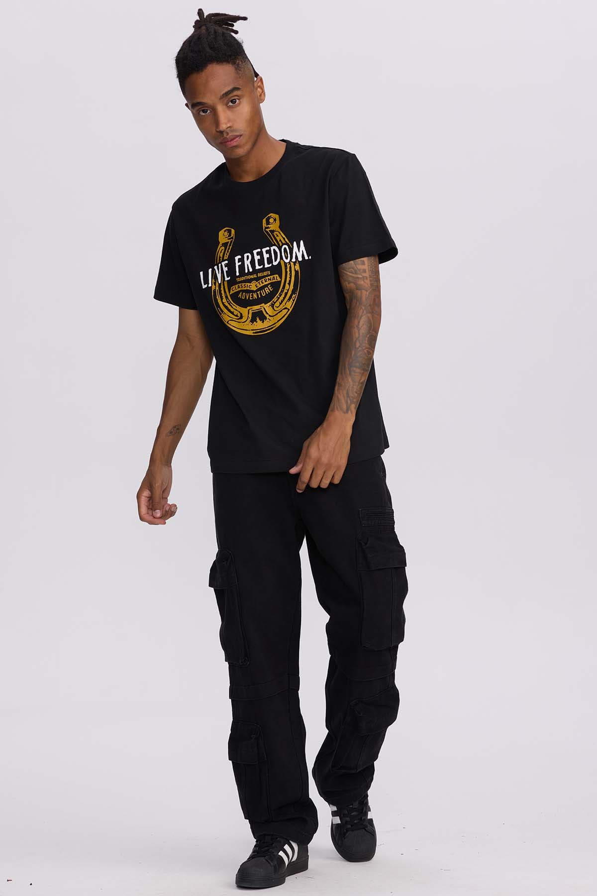 Polera Hombre Central West Negro Negro / XXL