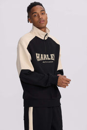 Polerón Hombre Half Zipper Negro Negro / XXL