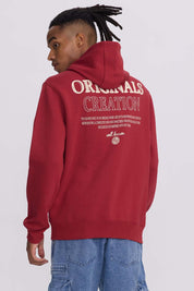 Polerón Hombre Hoodie Doble Print Rojo Oscuro Rojo / XXL