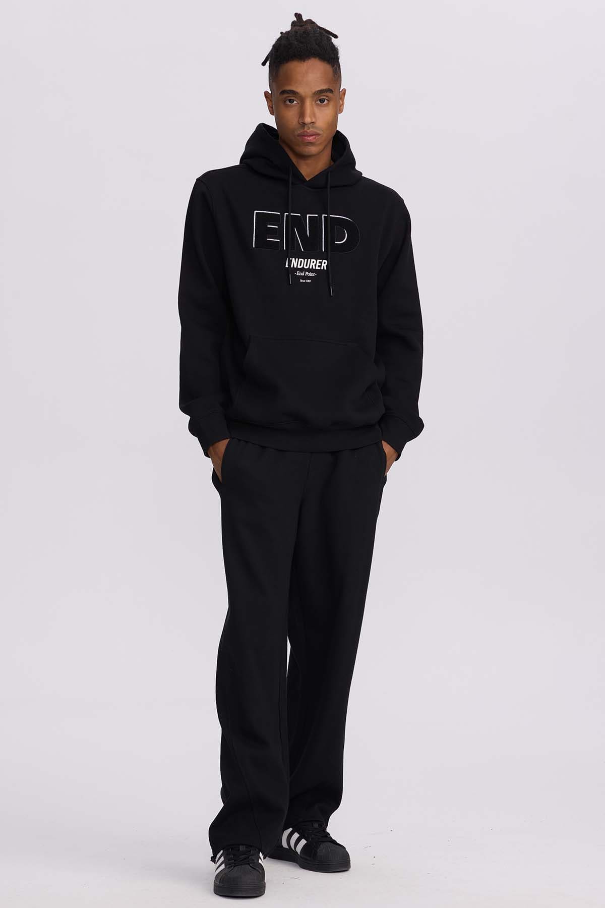 Polerón Hombre Hoodie Print Negro Negro / XXL