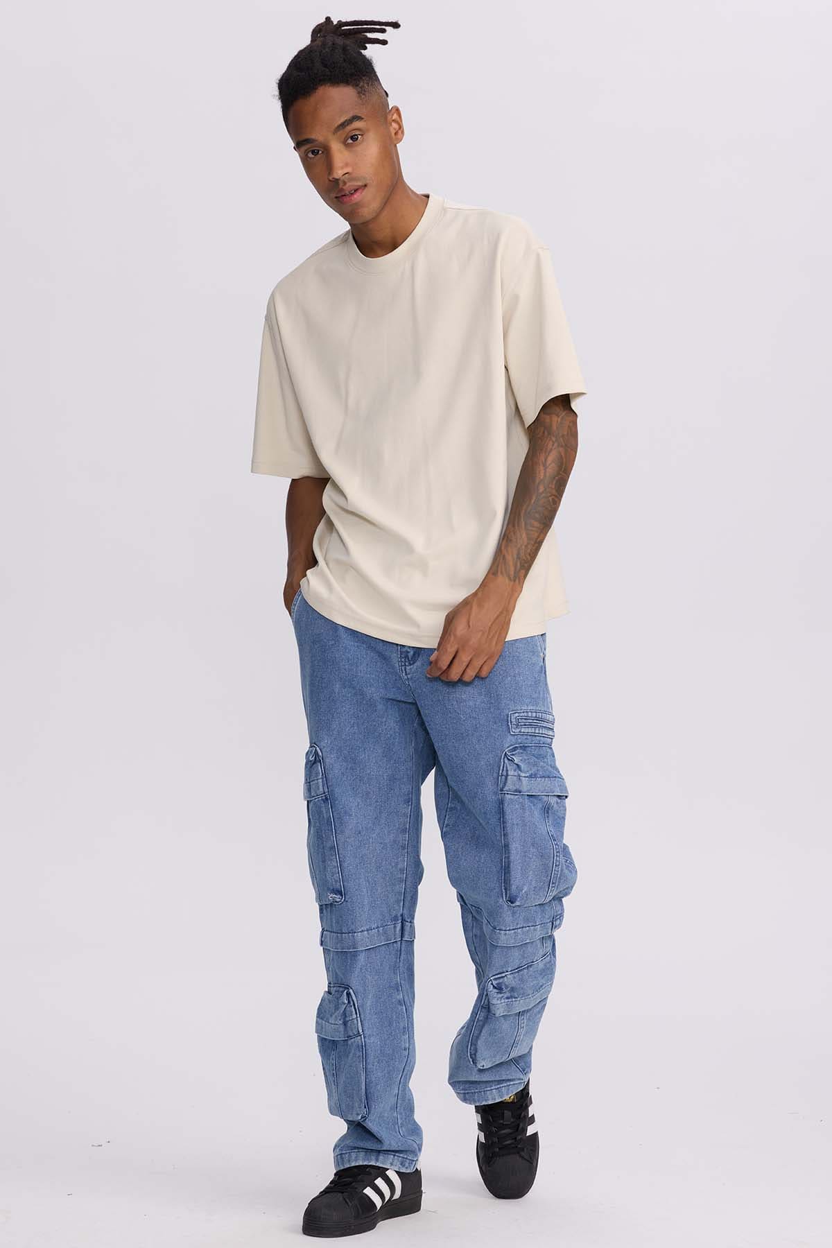 Polera Hombre Loose Fit Beige Beige / XXL