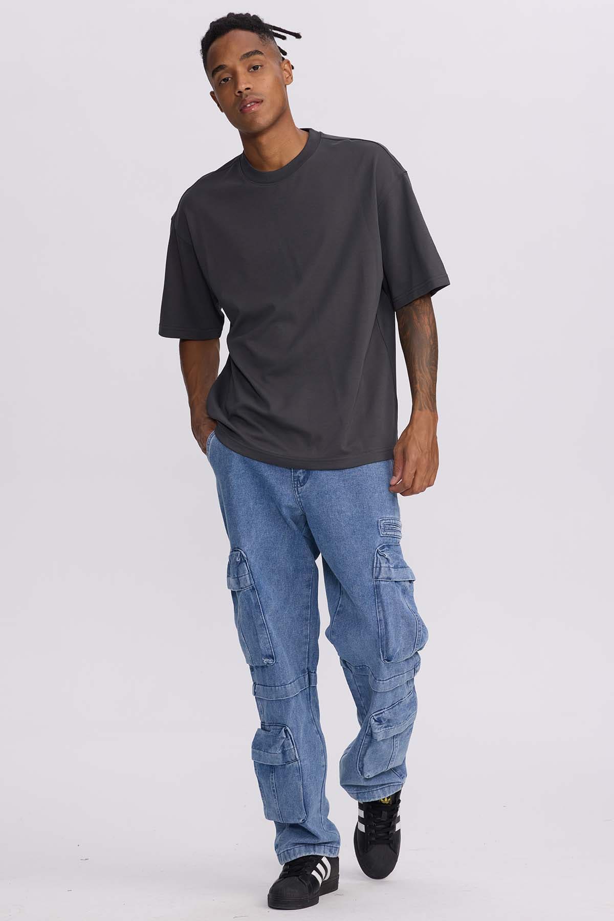 Polera Hombre Loose Fit Marengo Gris / XXL