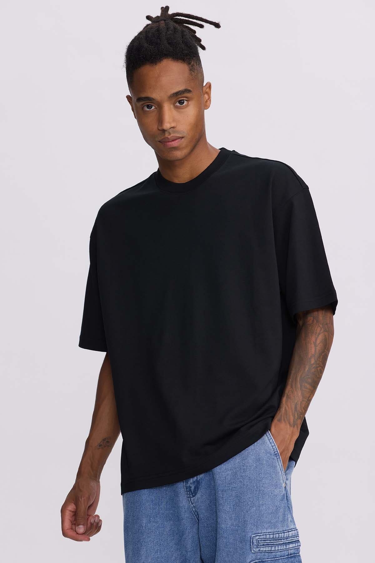 Polera Hombre Loose Fit Negro Negro / XXL